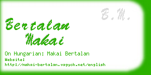 bertalan makai business card